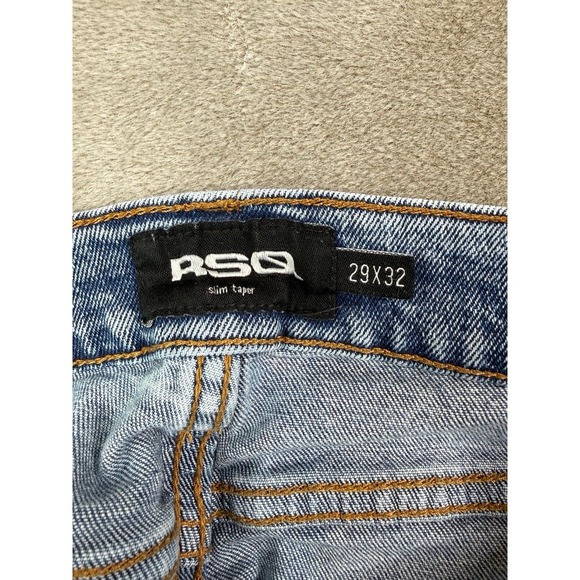 Rsq Jeans Slim Taper Mid Rise Men's Size 29/32 Blue Denim - Picture 9 of 15
